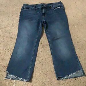 White House Black Market Blue Flare Wide Leg Jeans